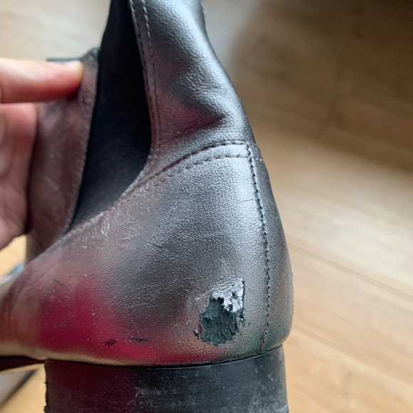 Rag & Bone Metallic Silver Ankle Boots SZ 10 FLAWED - Picture 6 of 9